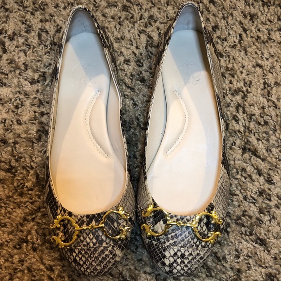 C. Wonder Shoes - ‘SALE’ C Wonder Embossed Snakeskin Ballet Flats